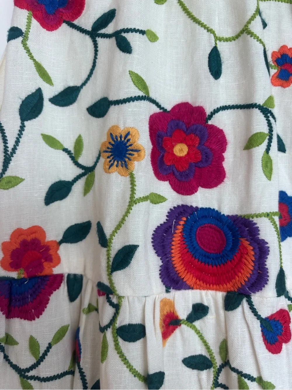 NWT Sézane Olympia Dress in Multicolor Embroidery Size 4/36